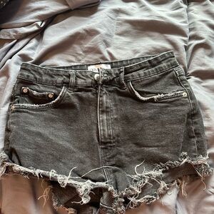 Zara Black Jean Shorts